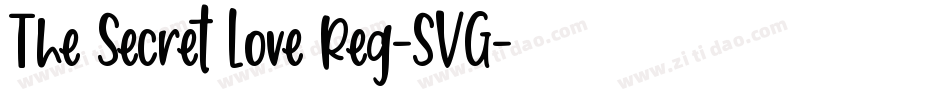 The Secret Love Reg-SVG字体转换